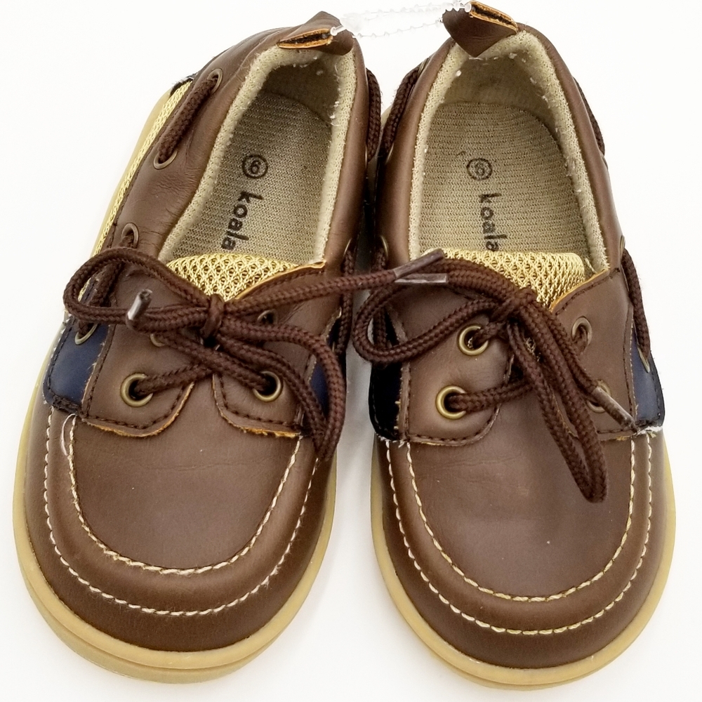 Koala kids loafer slip on shoe sz boys 6 bwn/blu - Picture 9 of 10